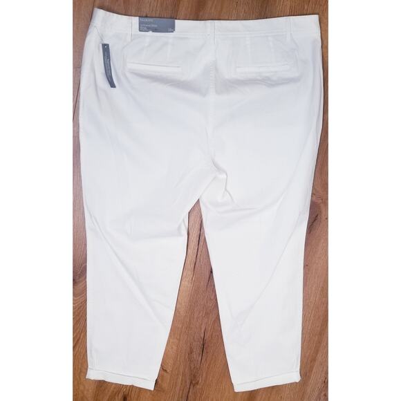 NWT's-Talbots Girlfriend Chino Pants Cream Color Relaxed Leg Ankle Length Sz 18W - Picture 3 of 11